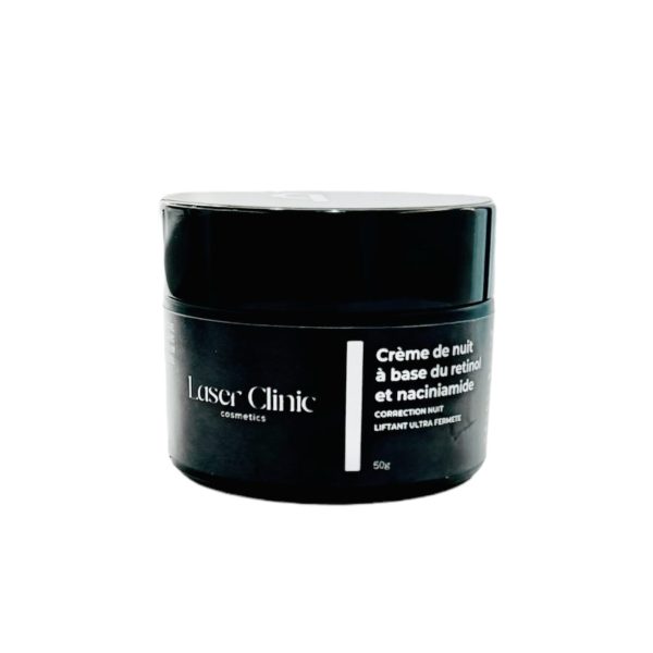Pot noir de crème de nuit au rétinol et niacinamide Laser Clinic Cosmetics, 50 g
